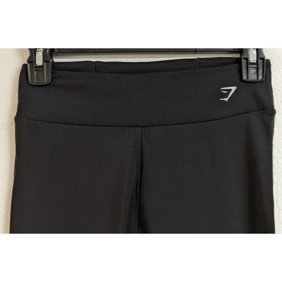 Wmn's GYMSHARK Dry Moisture Management Perforated Side Black Athletic Leggings M - Picture 2 of 10